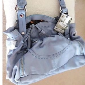 Light Blue B Makowsky Satchel Bag New w/Tags
